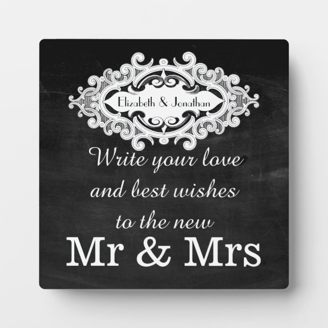 Vintage Edwardian Guestbook Sign Plaque (Front)