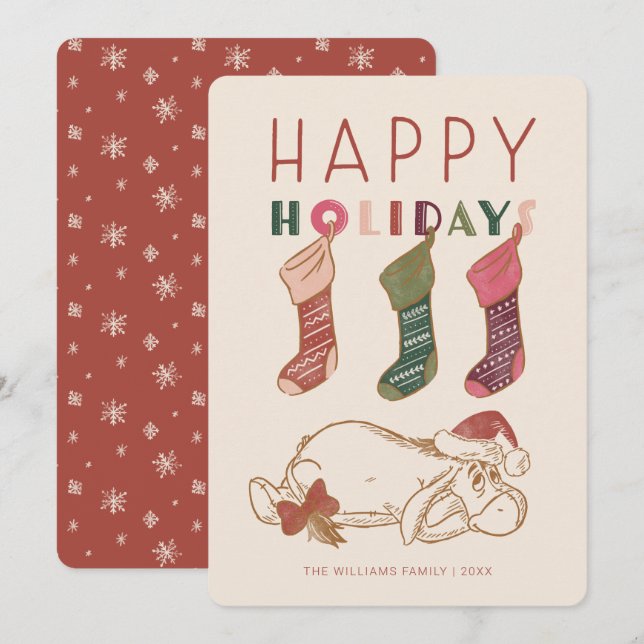 Vintage Eeyore | Merry Christmas Card (Front/Back)