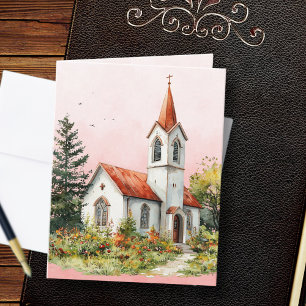 Vintage église Bible Verse Coral
