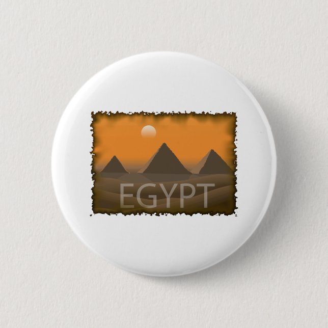 Vintage Egypt 2 Inch Round Button (Front)
