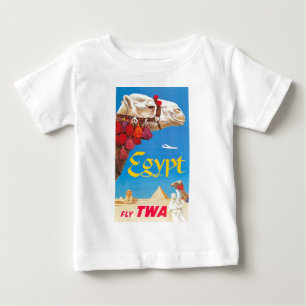 Vintage Egypt Air Travel Advertisement Baby T-Shirt