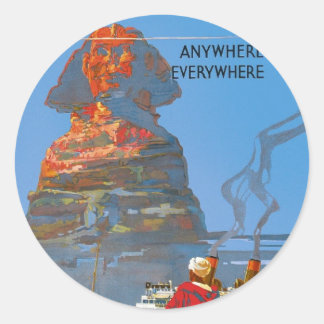 Vintage Egypt Air Travel Advertisement Classic Round Sticker
