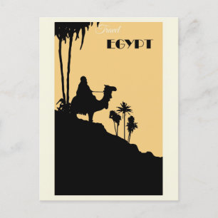 Vintage Egypt Camel Desert Travel Postcard