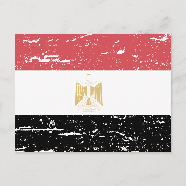 Vintage Egypt Flag Postcard (Front)