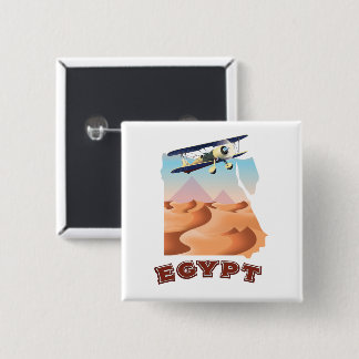 Vintage Egypt Map travel poster 2 Inch Square Button
