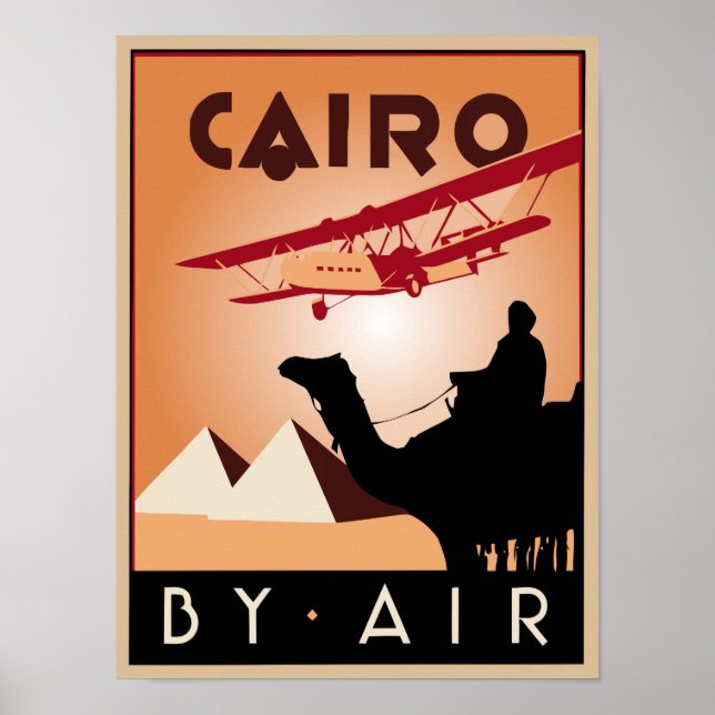 Vintage Egypt travel art deco Poster (Front)