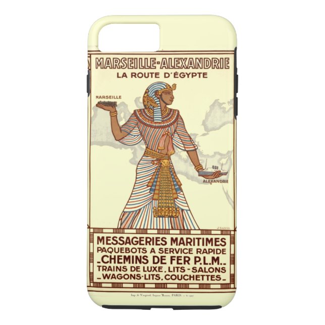 Vintage Egypt Travel iPhone 7 Plus Coque (Dos)