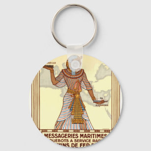 Vintage Egypt Travel Keychain