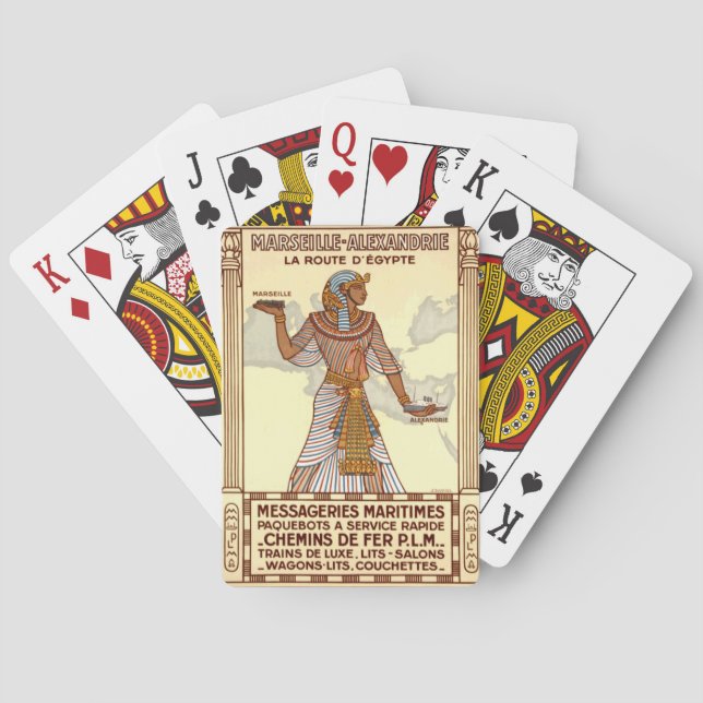 Vintage Egypt Travel Playing Cards (Back)
