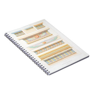 Vintage Egyptian Architecture Art Line Drawing Notebook