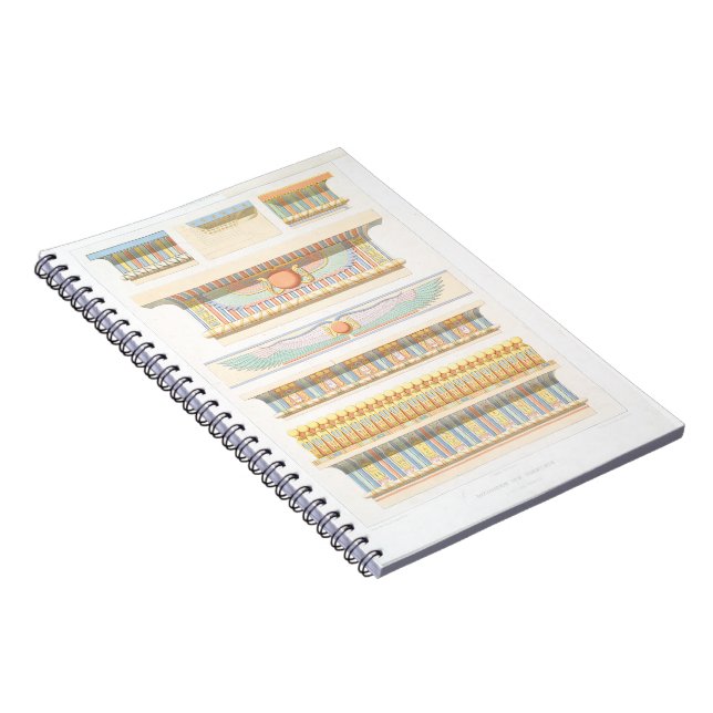 Vintage Egyptian Architecture Art Line Drawing Notebook (Right Side)