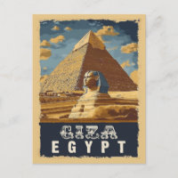 Vintage Egyptian : Great Pyramid of Giza Travel