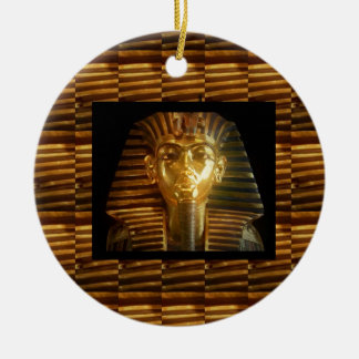 VINTAGE Egyptian Idols Art : PYRAMIDS of ANCIENT Ceramic Ornament