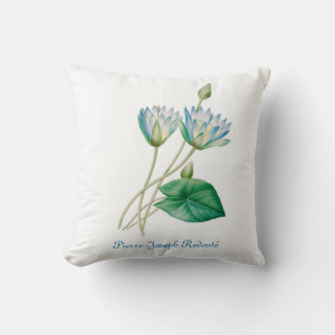 Vintage Egyptian Lotus Flower Throw Pillow