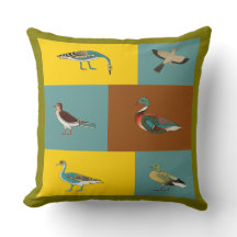 Vintage Egyptian Waterfowl Illustration Throw Pill