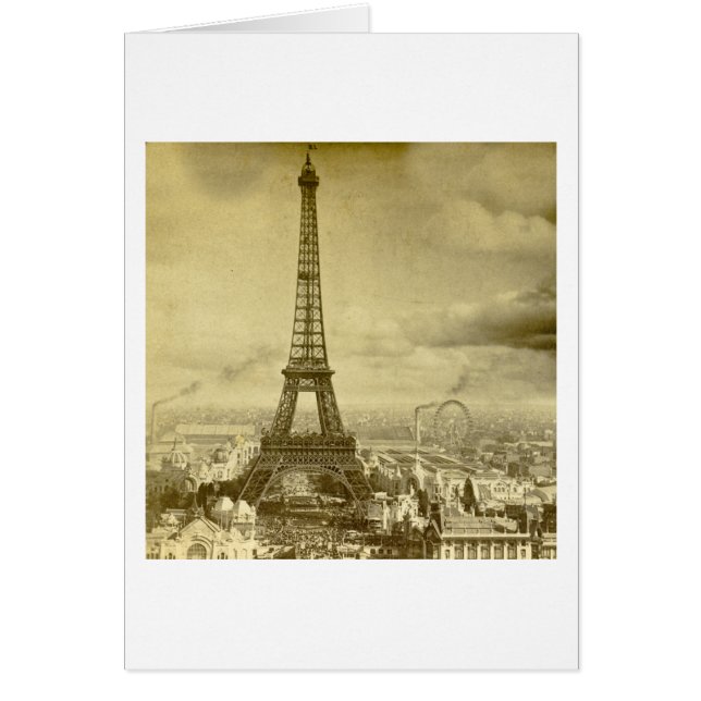 Vintage Eifel Tower Paris France  1889 (Front)