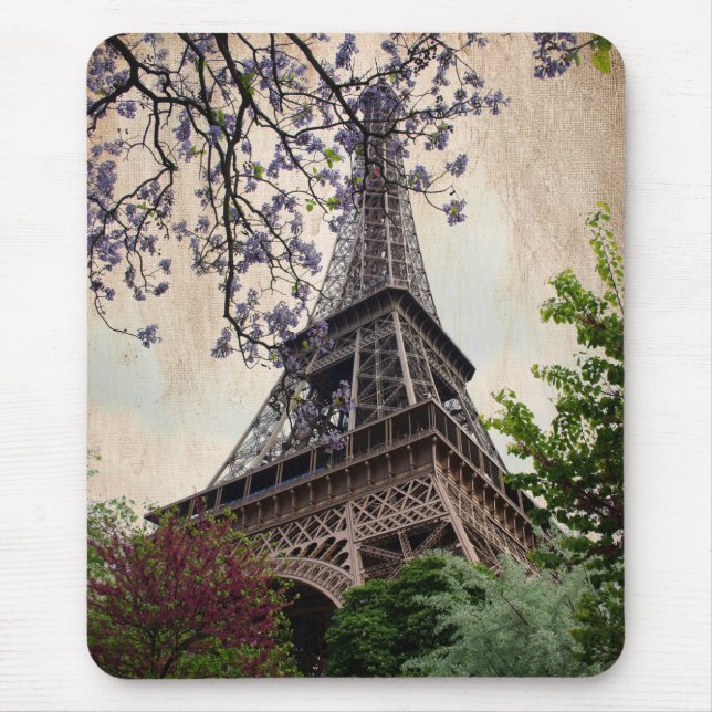 Vintage Eiffel Tower 2 Mouse Pad (Front)
