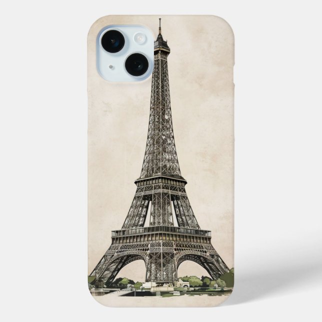 Vintage Eiffel Tower Case-Mate iPhone Case (Back)