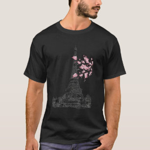 VINTAGE EIFFEL TOWER IN PARIS FRANCE SAKURA CHERRY T-Shirt