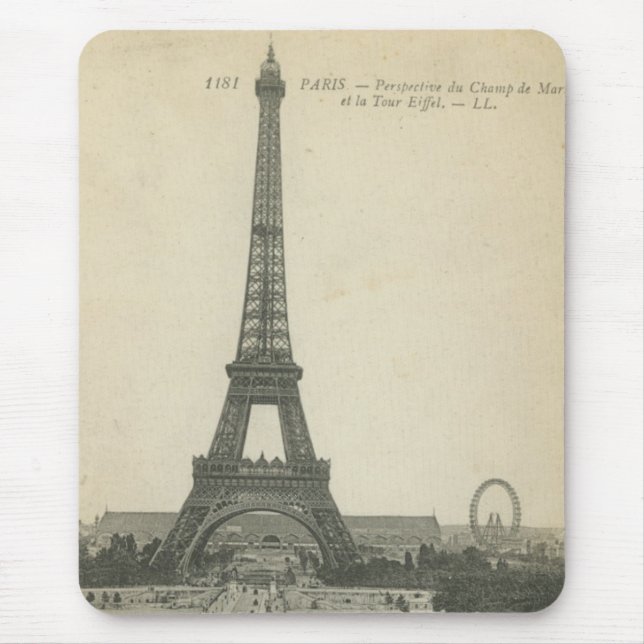 Vintage Eiffel Tower Mousepad (Front)