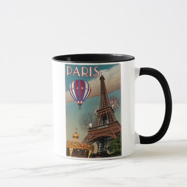 Vintage Eiffel Tower Mug (Right)