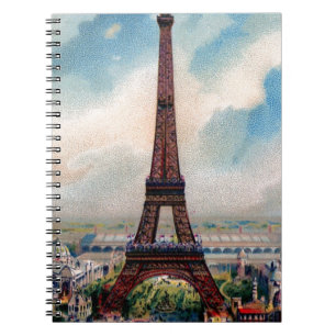 Vintage Eiffel Tower Notebook