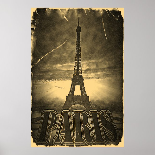 Vintage Eiffel Tower Paris #2 Posters (Front)