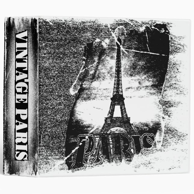 Vintage Eiffel Tower Paris #3 - Binder (Front/Spine)