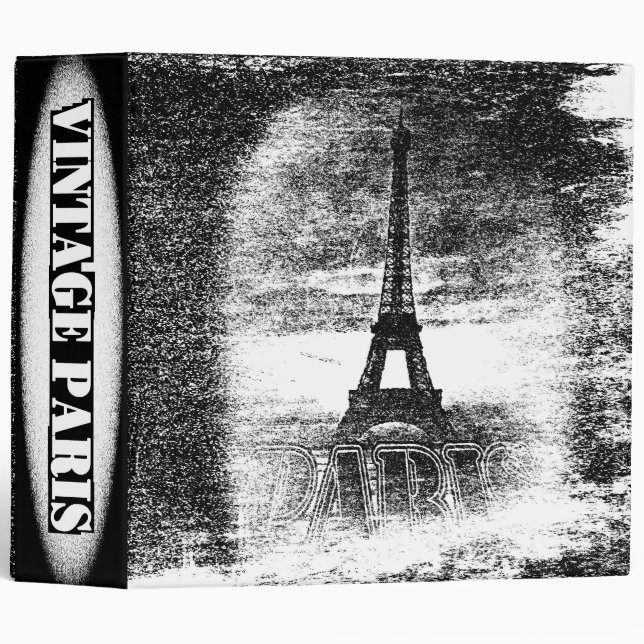 Vintage Eiffel Tower Paris #4 - Binder (Front/Spine)