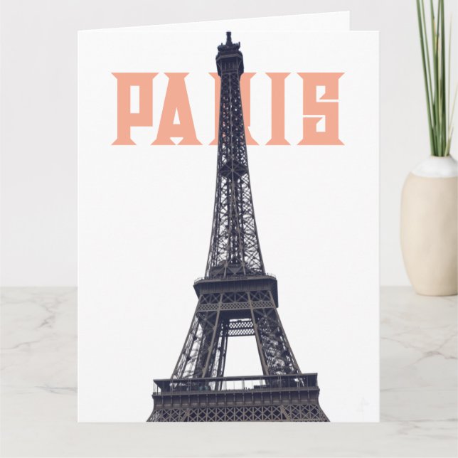 Vintage Eiffel Tower Paris Europe Travel Photo Card (Front)