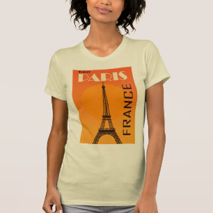Vintage Eiffel Tower Paris Europe Travel T-Shirt