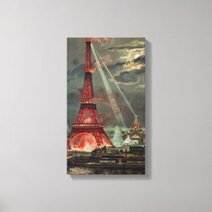 Vintage Eiffel Tower Paris France Canvas Print