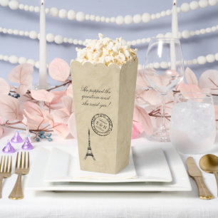 Vintage Eiffel Tower Paris Postmark Wedding Favour Favor Box