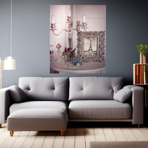 Vintage Eiffel Tower Photo Frame Print