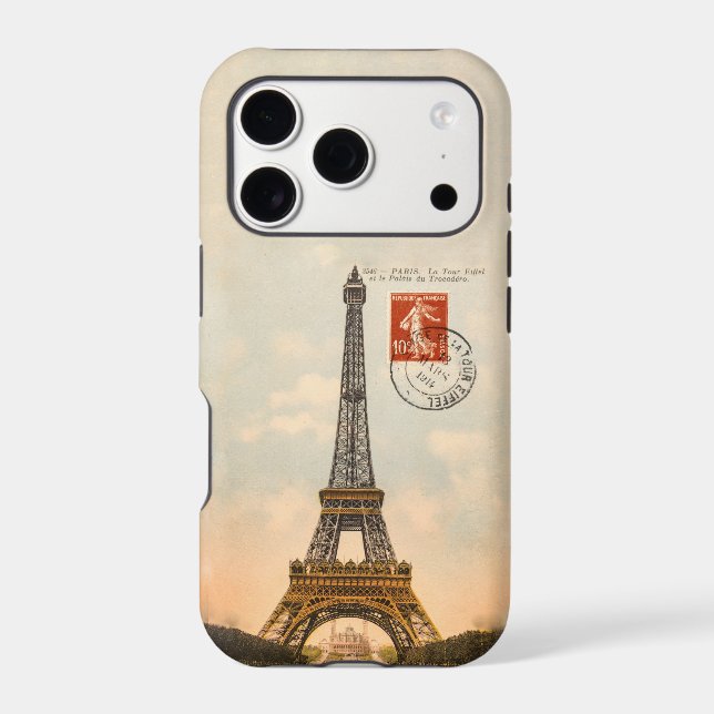 Vintage Eiffel Tower Postcard  (Back)