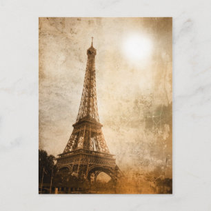 Vintage Eiffel Tower Postcard