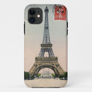 Vintage Eiffel Tower Postcard iPhone 11 Case