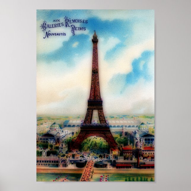 Vintage Eiffel Tower Poster (Front)