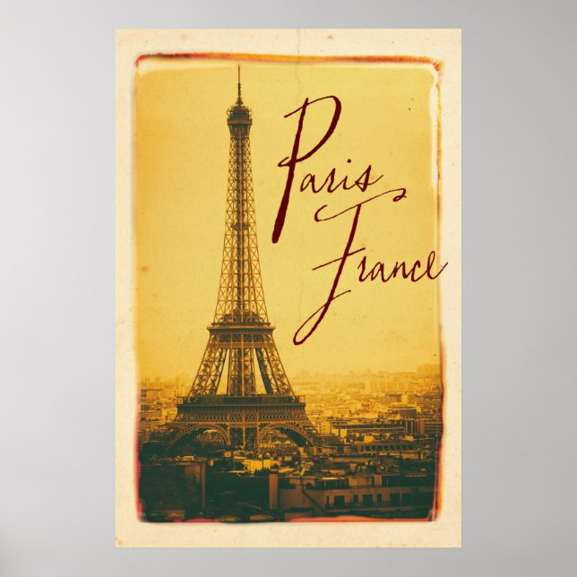 vintage eiffel tower poster (Front)