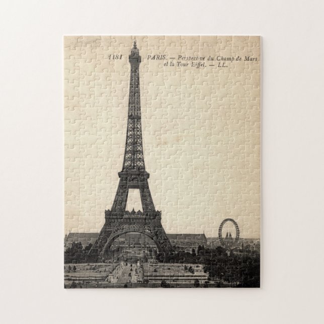 Vintage Eiffel Tower Puzzle (Vertical)
