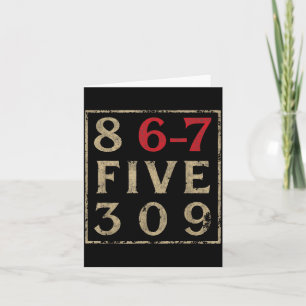 Vintage Eighties 867 Five 309 Nostalgic And Funny  Card