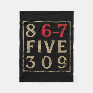 Vintage Eighties 867 Five 309 Nostalgic And Funny  Fleece Blanket