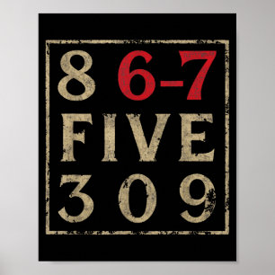 Vintage Eighties 867 Five 309 Nostalgic And Funny Poster