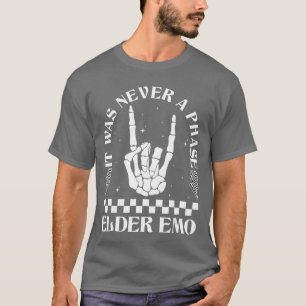 Vintage Elder Emo Club It was Never A Phase Goth E T-Shirt