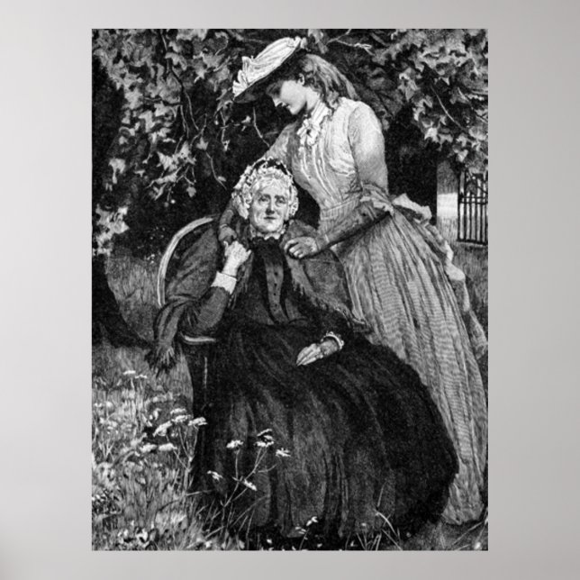 Vintage Elderly Mother Daughter Granddaughter LG Poster (Front)