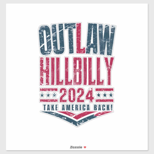 Vintage Elections Outlaw Hillbilly US Flag  (Sheet)