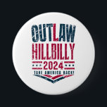 Vintage Elections Outlaw Hillbilly US Flag  3 Inch Round Button<br><div class="desc">Vintage Elections Outlaw Hillbilly US Flag</div>