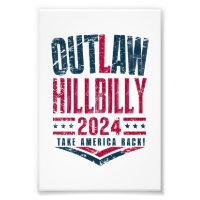Vintage Elections Outlaw Hillbilly US Flag 