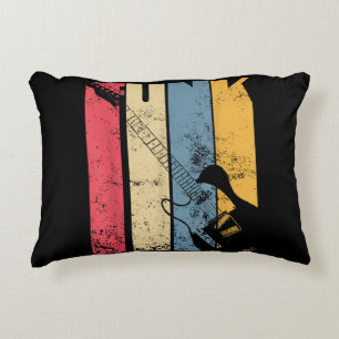 Vintage Electric Guitar Funk Music lover gifts Accent Pillow