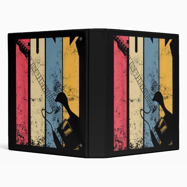 Vintage Electric Guitar Funk Music lover gifts Binder (Background)